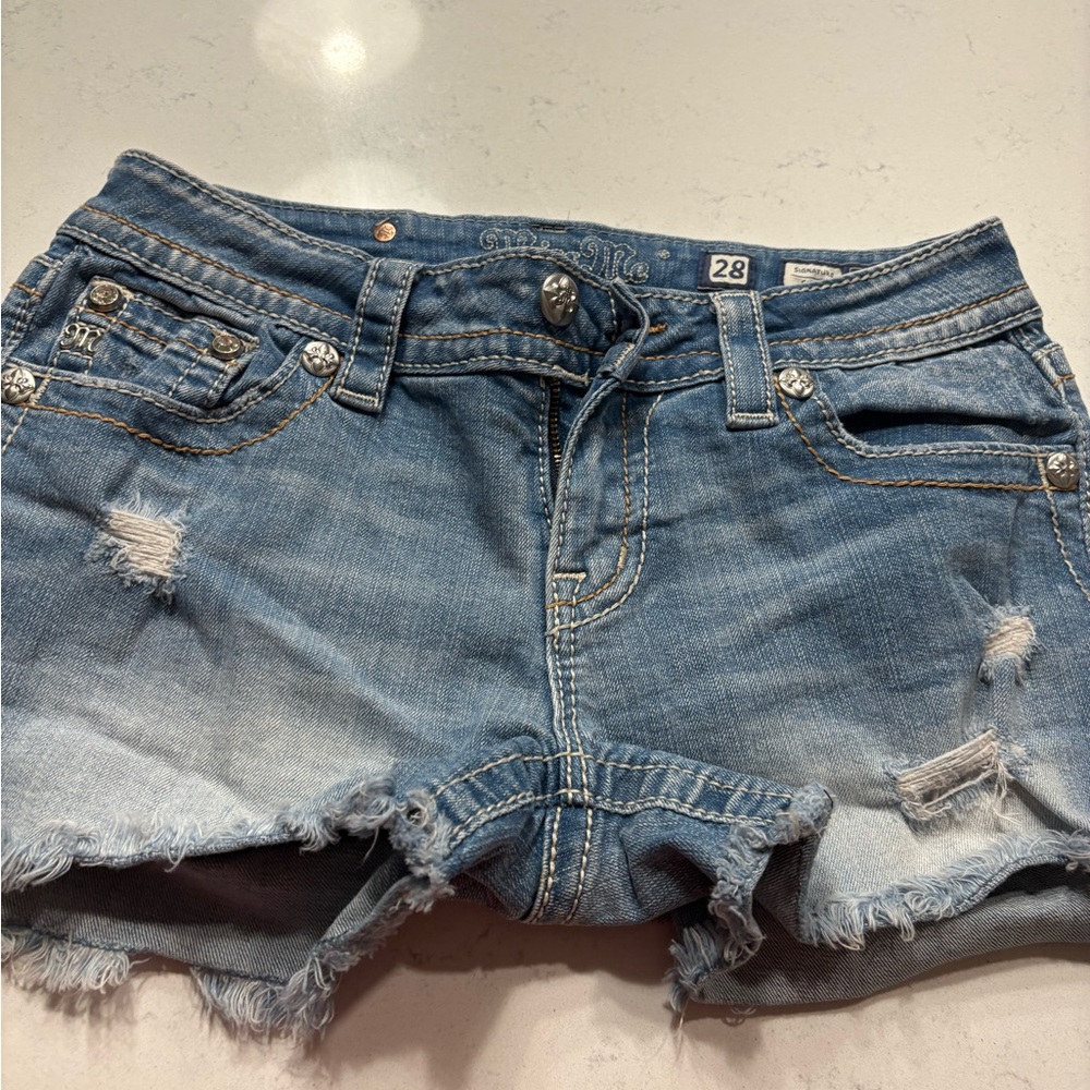 Women's Distressed Denim Shorts